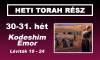 30-31. hét - Kodeshim - Emor